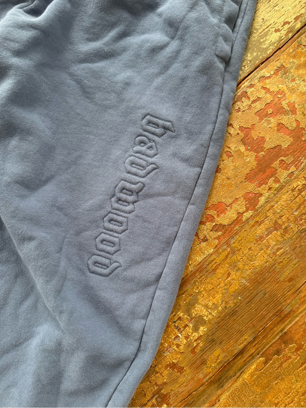 Badwood Premium Unisex Jogger Sweatpants in Denim Blue Loungewear Casual | XS - Picture 3 of 6